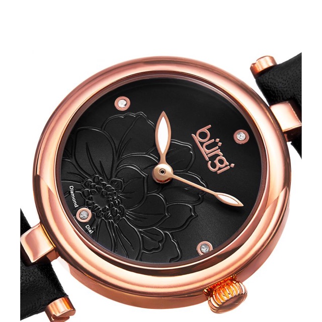 Burgi Ladies Watch Diamond Flower Dial